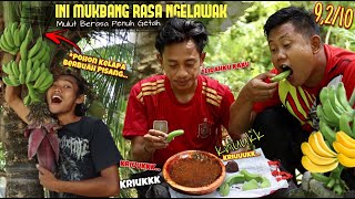 RUJAK PISANG HIJAU MENTAH!! KRIUKNYA BUAT LIDAH PENUH GETAH