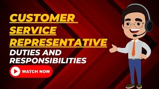 Customer Service Representative Duties And Responsibilities