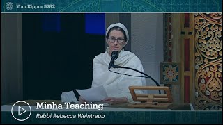 Rabbi Rebecca Weintraub: Minha Teaching, the story of Jonah