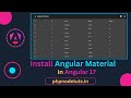 ⚡How to install Angular Material in Angular 17  | How to Install Angular Material in VS Code