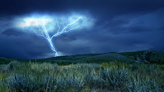 Thunderstorm Sounds for Sleep with Wind White Noise ⚡ Lightning & Thunder 10 Hours