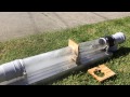 direct hit dc43 sewer nozzle assembly in action clearing pipe blockage