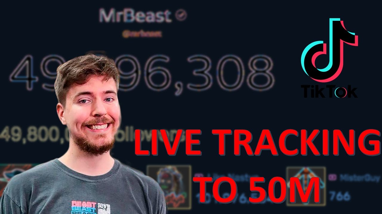 Mrbeast Tiktok To 50 Million Followers Live Youtube