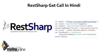 Restsharp calling web api - Get Call in Hindi