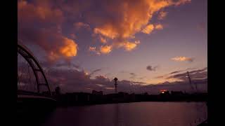 【Time Lapse】221015_鶴見川橋_夕日_2