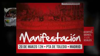 Convocatoria Manifestacion 20 Marzo Contra los Recortes Sociales