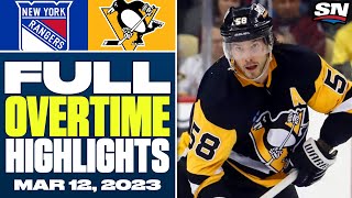 New York Rangers at Pittsburgh Penguins | FULL Overtime Highlights - March 12, 2023