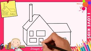 Disegni di case FACILI per bambini | Come disegnare una casa passo per passo 3