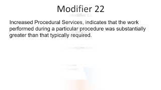 Modifier 22