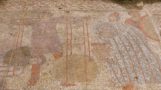 Extraordinary Roman mosaic & villa discovered beneath farmer's field in Rutland
