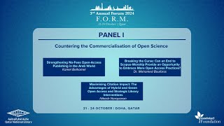 Panel I: Countering the Commercialisation of Open Science