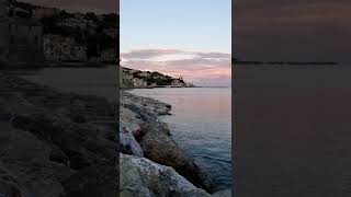 Stupendo tramonto a Rapallo in Liguria Italia