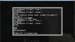 Alarm & Password Protected Door Minecraft Computer Craft