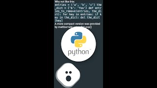 Removing multiple keys from a dictionary safely #shorts
