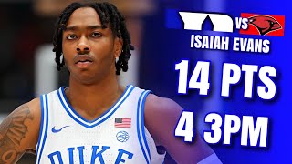 Isaiah Evans 14 PTS, 4 3PM, 1 AST Highlights | Duke vs Incarnate Word