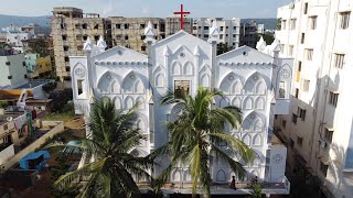 TRINITY LUTHERAN CHURCH MADHURAWADA || CHURCH VIEW - DRONE (AERIAL) || VISAKHAPATNAM