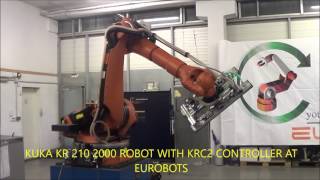 KUKA KR 210 2000 PALLETIZER ROBOT WITH KRC2 CONTROLLER AT EUROBOTS