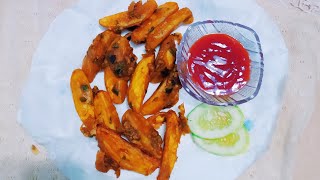 মজাদার ইনস্ট‍্যান্ট পটেটো ওয়েজেস। crispy potato wedges।। fried potato wedges।।