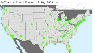 Mapping the spread of H1N1 influenza