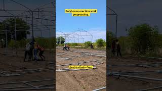 polyhouse construction process #polyhouse #polyhouse #farming #trending