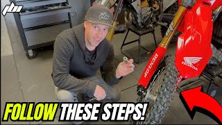 Dirt Bike Fork and Front Wheel Alignment Done RIGHT!