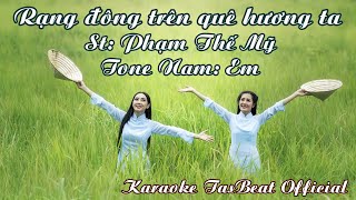 Karaoke Rạng Đông Trên Quê Hương Ta Tone Nam | TAS BEAT