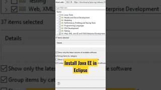 Install Java EE in Eclipse #ytshorts #viral #shorts #viral #java #eclipse