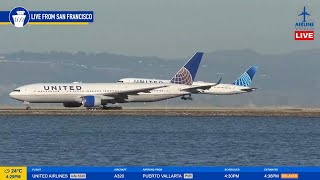 SFO's Epic Aviation Moment: United 757 Disappears Behind Roaring 777!