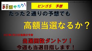 【ビンゴ５】予想　１等、高額当選を夢見て第305回を予想！