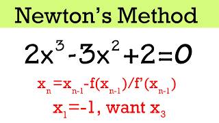 How to use Newton's method (calculus homework example)