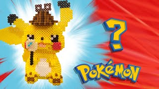 VLOG: Detective Pikachu 3D Perler Build Series + Watch 3D Giant Pokeball Pokemon | 3D Perler