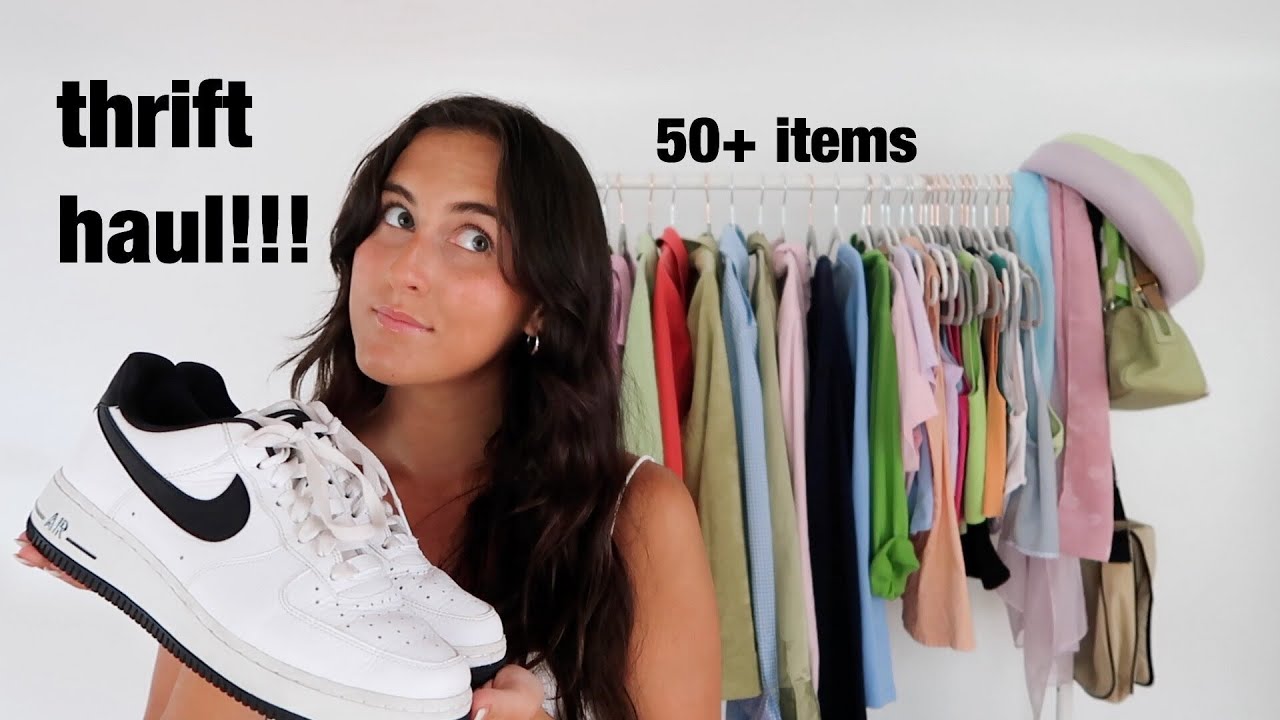 HUGE Thrift Haul + Try On (summer 2020) - YouTube