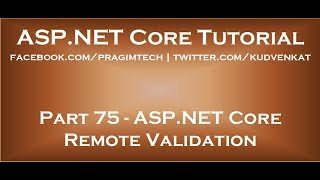 ASP NET core remote validation