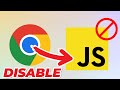 How to Disable Javascript from Chrome Developer Tools