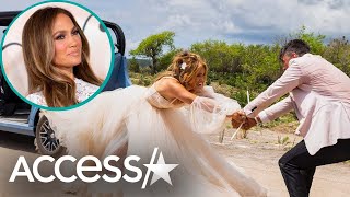 Jennifer Lopez Rocks Another Wedding Dress In ‘Shotgun Wedding’ Promo Photos