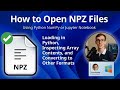 NPZ Files: How to Load NumPy Compressed Data Arrays in Python