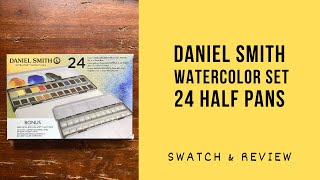 Daniel Smith Watercolor set | 24 half pans | plus free tin box | swatch and full review