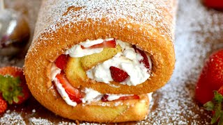 Strawberry Shortcake Roulade Recipe