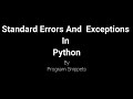 Standard Exceptions In Python