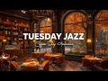 Tuesday Morning Jazz - Rainy Day at Fall Bookstore Cafe Ambience with Instrumental Smooth Jazz Music