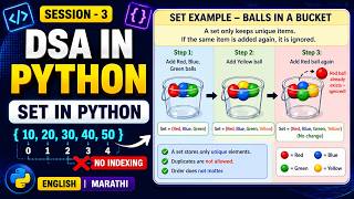DSA in Python | Session 3 | Python Set Tutorial for Beginners