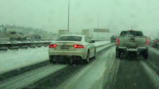 [4K] Second February Snowfall in Canada Driving from Mississauga to Brampton