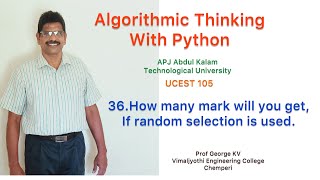 36|How many mark |Algorithmic Thinking with Python |UCEST 105|Programming in Python |CST 362|Python