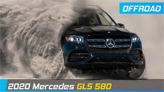 2020 Mercedes GLS Offroad in sand with E-ACTIVE BODY CONTROL