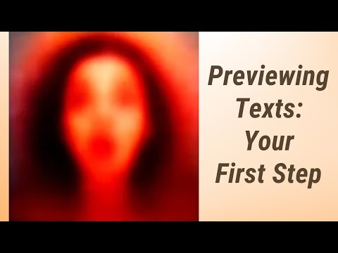 What are the four general steps in the previewing process?