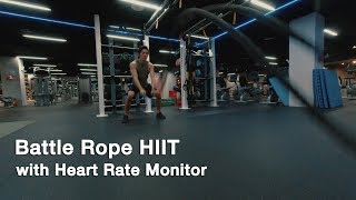 8 minutes Battle Rope HIIT with Heart Rate Monitoring