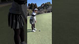 インスタゴルフ女子総選挙2023年NO.1山本茉央さんのラウンド企画・万木城カントリークラブパター練習2024年3月