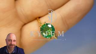 SOLD - 1.28 ct Round Emerald GIA Certified Zambian F1/Minor - GIAE0301