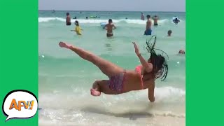 Surf's DOWN For This GIRL! 😅 | Funny Fails | AFV 2019