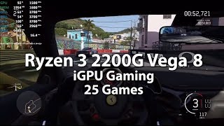 Gaming on AMD Ryzen 3 2200G APU Test in 2019 in 25 Games. Ryzen 8 2200G Review